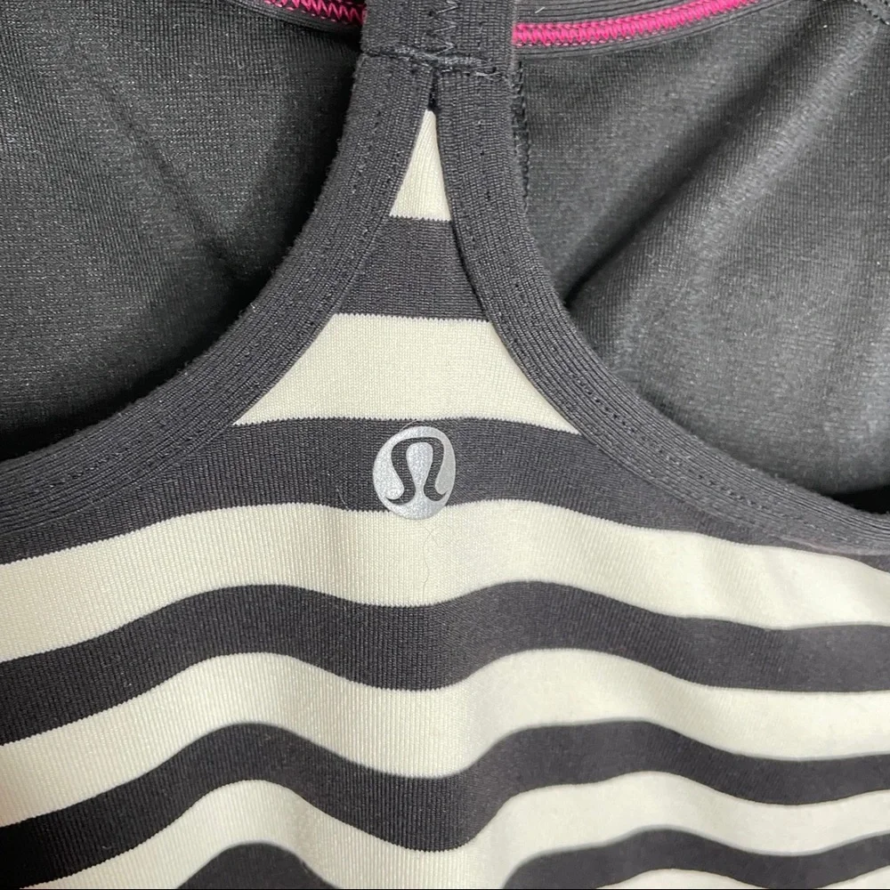 lululemon athletica Black and White Striped Tank Top - Picture 5 of 7